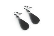 Black Drop Earring Jewelry 3D Model, an Object 3D Model by rebrandy (Thumbnail 7 of 9)