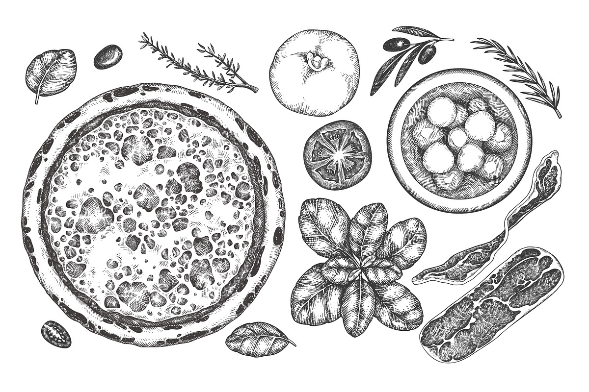 Pizza Vector Illustrations, a Food Illustration by Lubov Illustrations Shop (Photo 4 of 5)