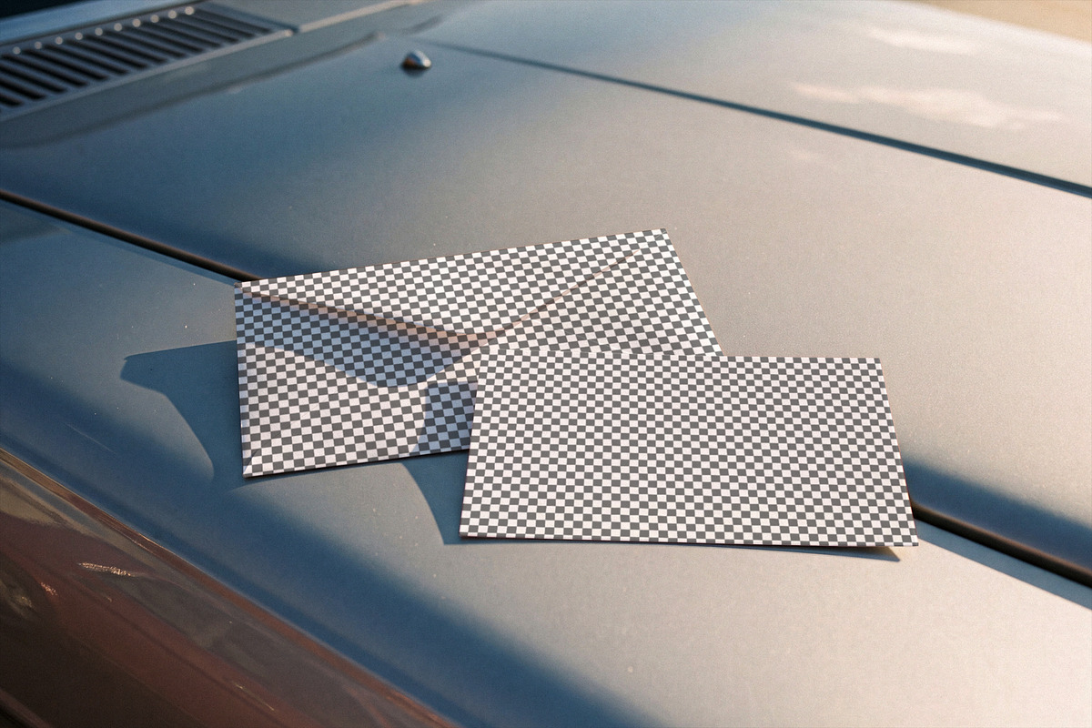 Invitation Card And Envelope Mockup, an Advertising Mockup by Designer Dude (Photo 2 of 2)