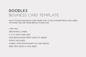 Doodles Business Card Template