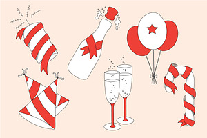 New Year Party Vector Pack