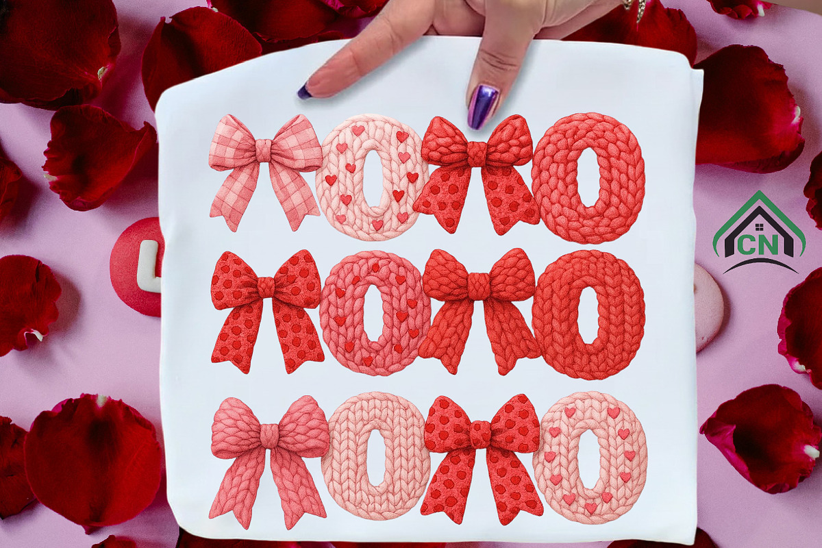 Faux Yarn Xoxo Valentine Png, an Illustration by Craft Nest (Photo 3 of 7)