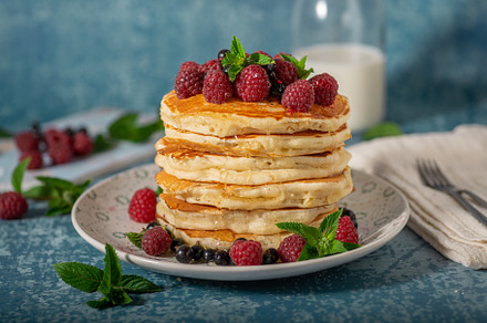 Fluffy american pancakes, a Background Photo by Stepanek Photography