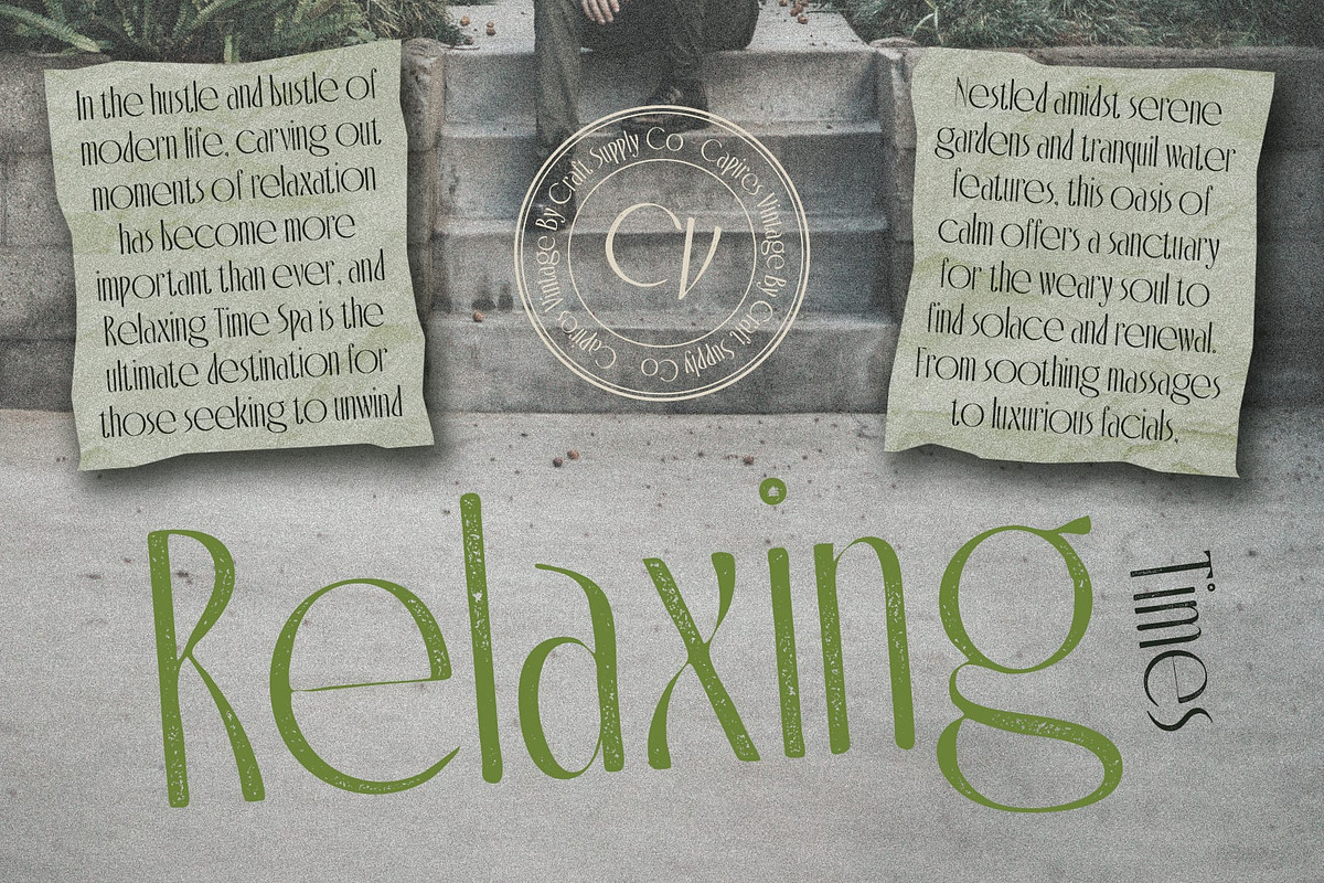 Capires Vintage, a Sans Serif Font by Craft Supply Co. (Photo 4 of 8)