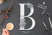 A-Z Floral Letters -Cut File Clipart, an Object Graphic by Tommy & Tilly Design (Thumbnail 4 of 7)