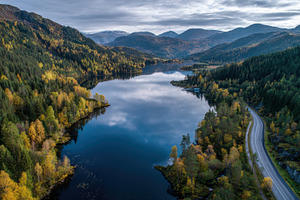 Calm waters and mountains, a Photo by Beautiful things