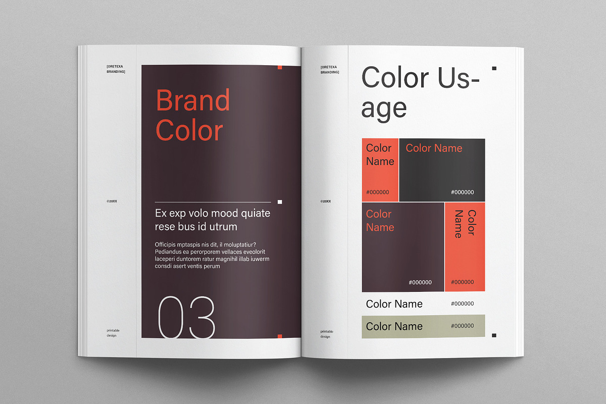 Creative Brand Identity Guidelines, a Brochure Template by E-Type (Photo 6 of 12)