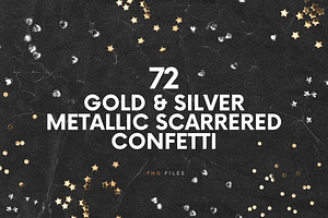 72 Gold & Silver Metallic Confetti