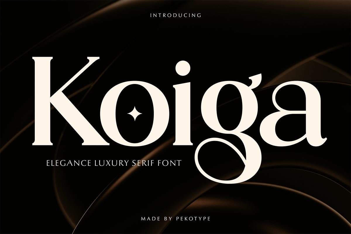 Koiga - Elegant Serif Logo Font, a Serif Font by Pekotype (Photo 1 of 15)