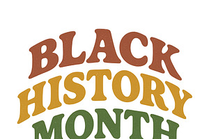 Black history month text in colorful, an Illustration by Dvoevnore photos