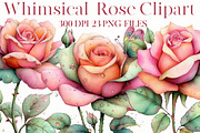 Whimsical rose Clipart, an Illustration by Designworld (Thumbnail 1 of 8)