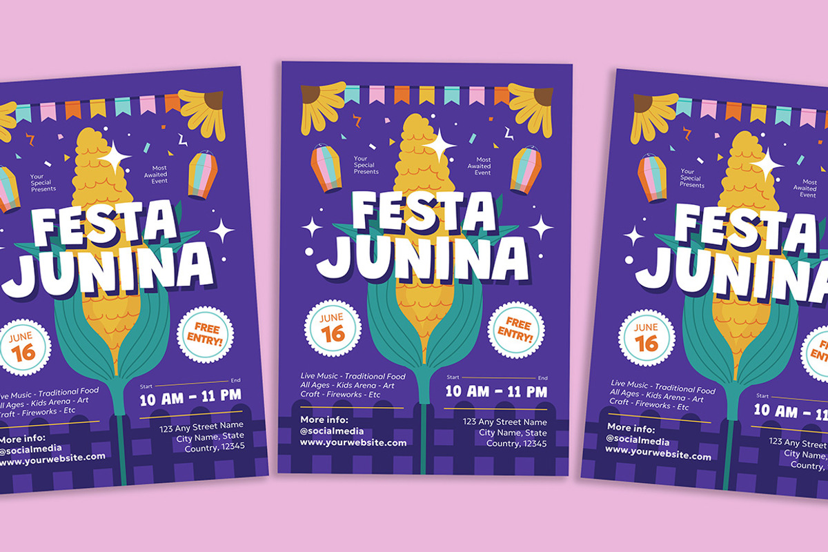 Festa Junina Holiday Flyer, a Flyer Template by Gumico Studio. (Photo 1 of 3)