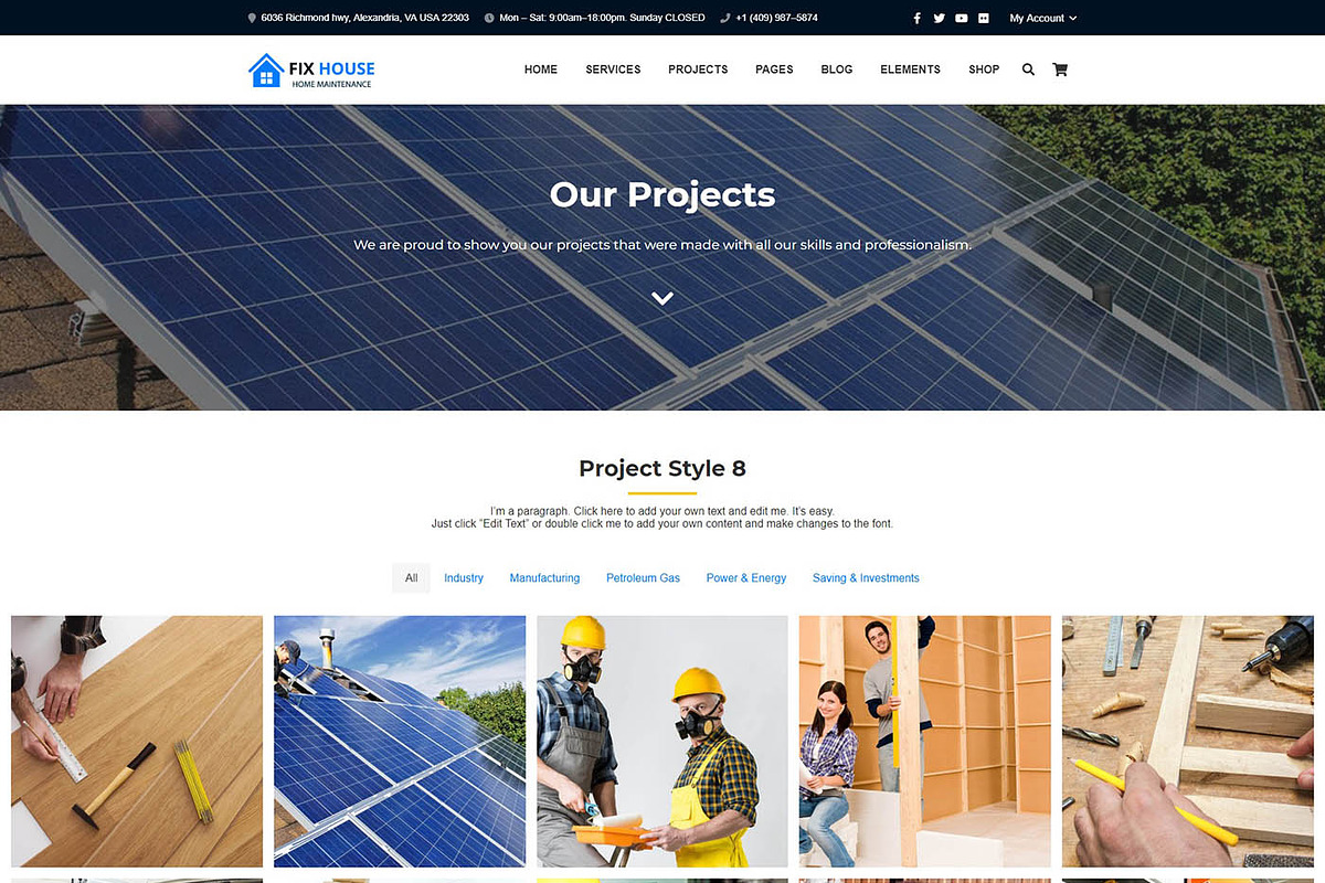 FixHouse - Home Repair & Business, a WordPress Template by Cherry Wordpress Theme (Photo 6 of 9)