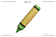Yellow and Green Crayon 3D, an Object 3D Model by Wencory (Thumbnail 1 of 3)