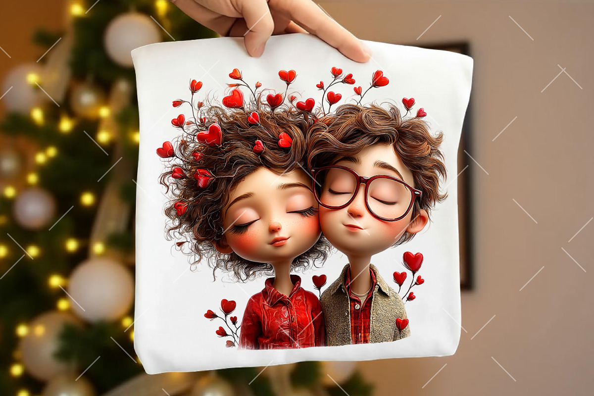 Whimsical Valentine Couple Clipart, an Illustration by OK Design (Photo 6 of 6)