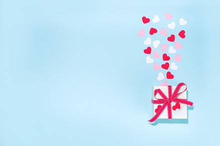 Valentine day simple flatlay background, a Holiday Photo by Rimma