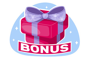 Added bonus with holiday gift box, an Object Illustration by Vectorbuum