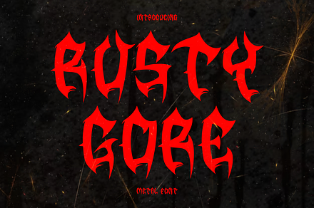 Rusty Gore - Metal Font, a Font by PutraCetol Studio