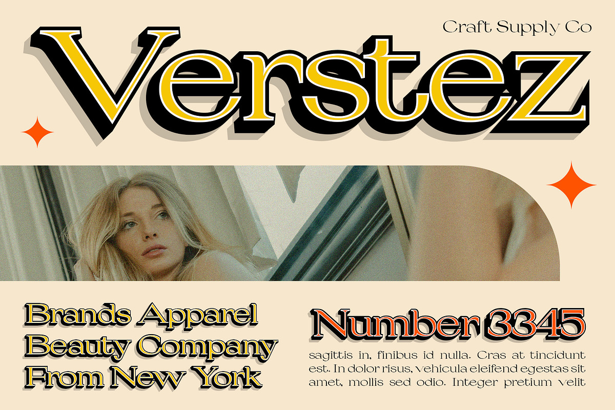 Fezeline 3D, a Serif Font by Craft Supply Co. (Photo 2 of 8)