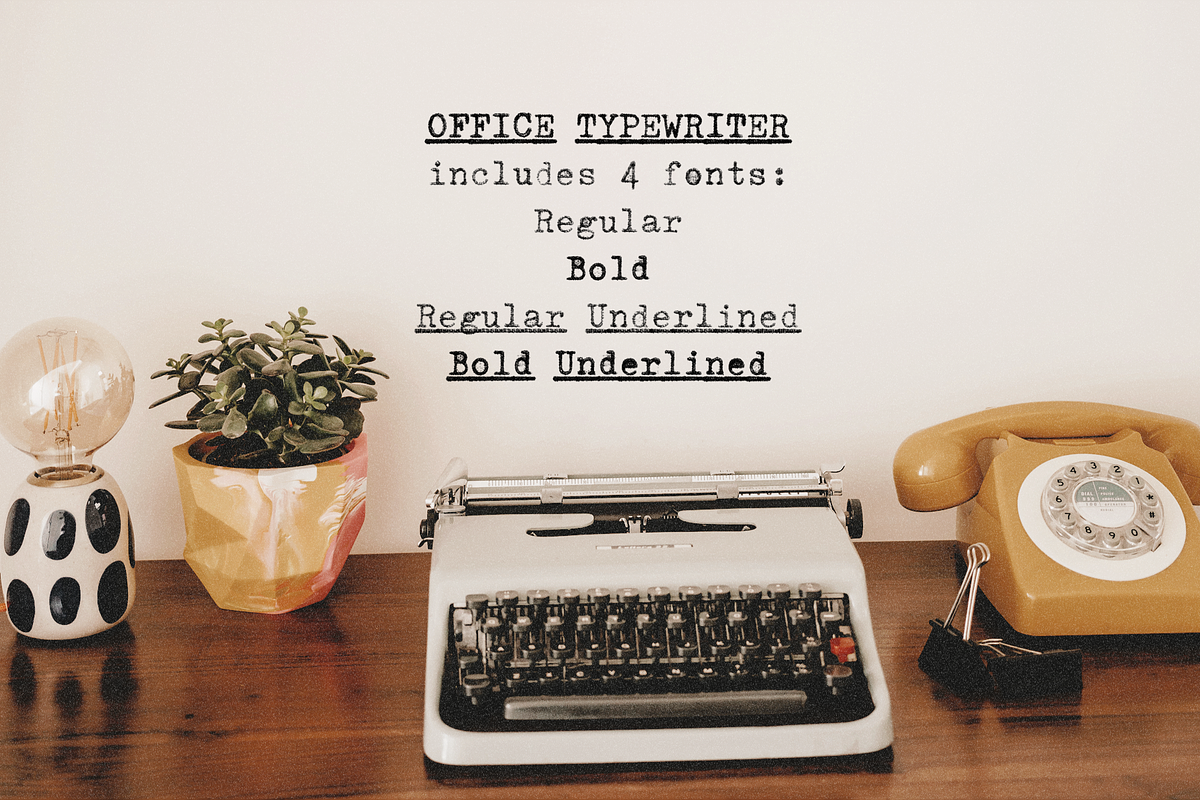 Office Typewriter SVG font, a Serif Font by Ana's Fonts (Photo 6 of 10)