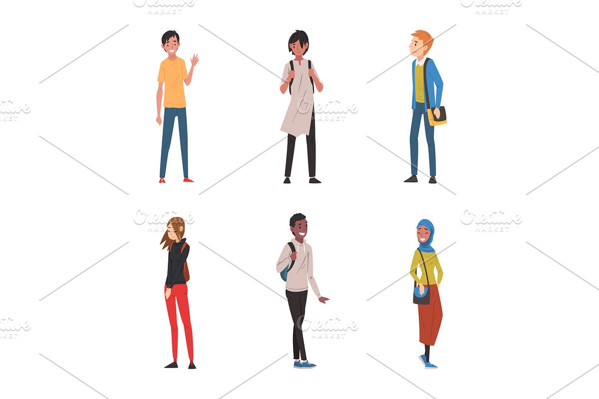 Diverse International College or, a Person Illustration by TopVectors