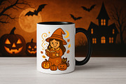 Cute halloween witch with pumpkins., a Decorative Illustration by kaisorn (Thumbnail 7 of 9)