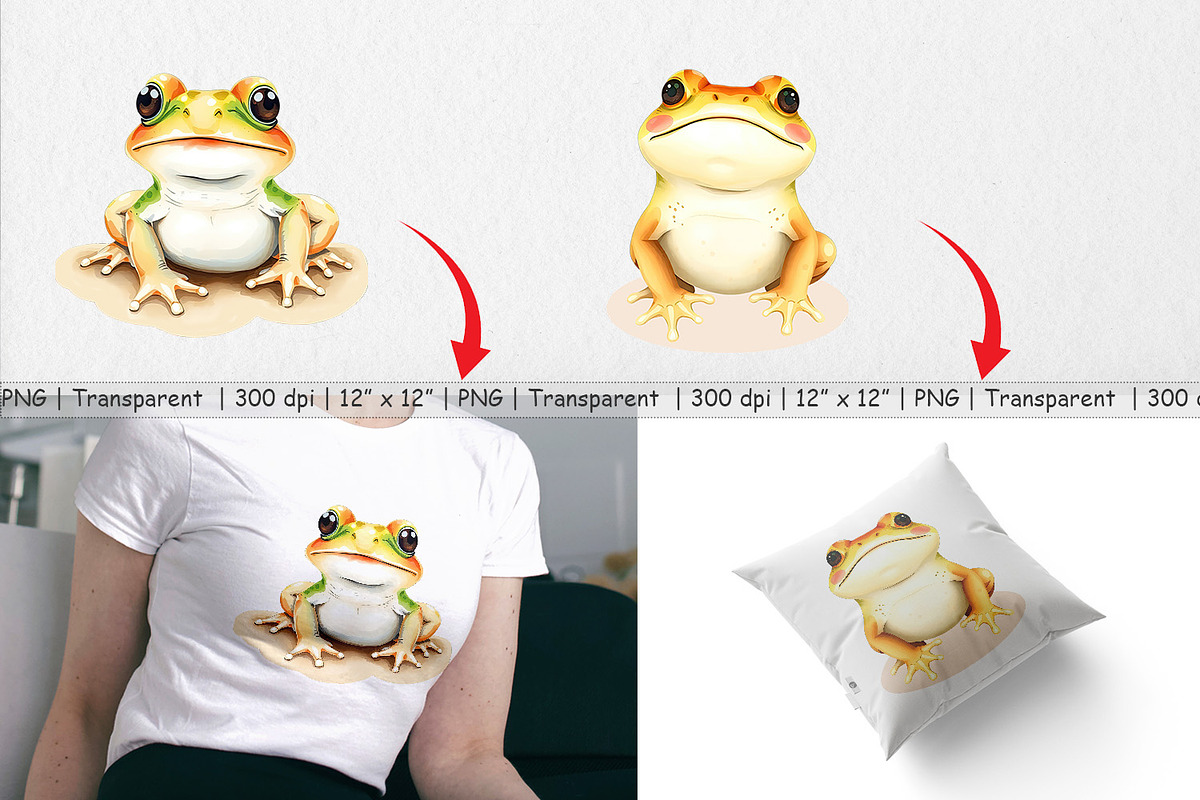 Watercolor Clipart Frog Wildlife, a Graphic by Artnoy (Photo 3 of 5)