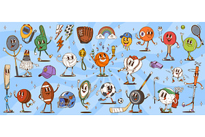 Cartoon groovy retro y2k, a Sport Illustration by Buch&Bee