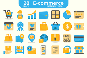 Ecommerce icon set, an Icon by Laimmilka