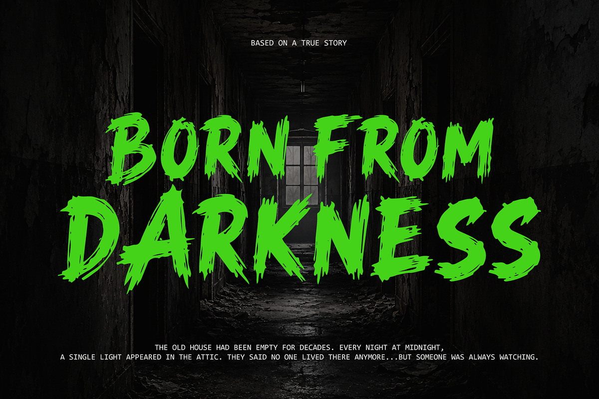 Feurs Begone Spooky Horror Brush, a Handwritten Font by Maulana Creative (Photo 4 of 7)