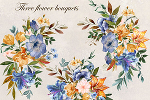 PNG Files Three Flower Bouquets 3