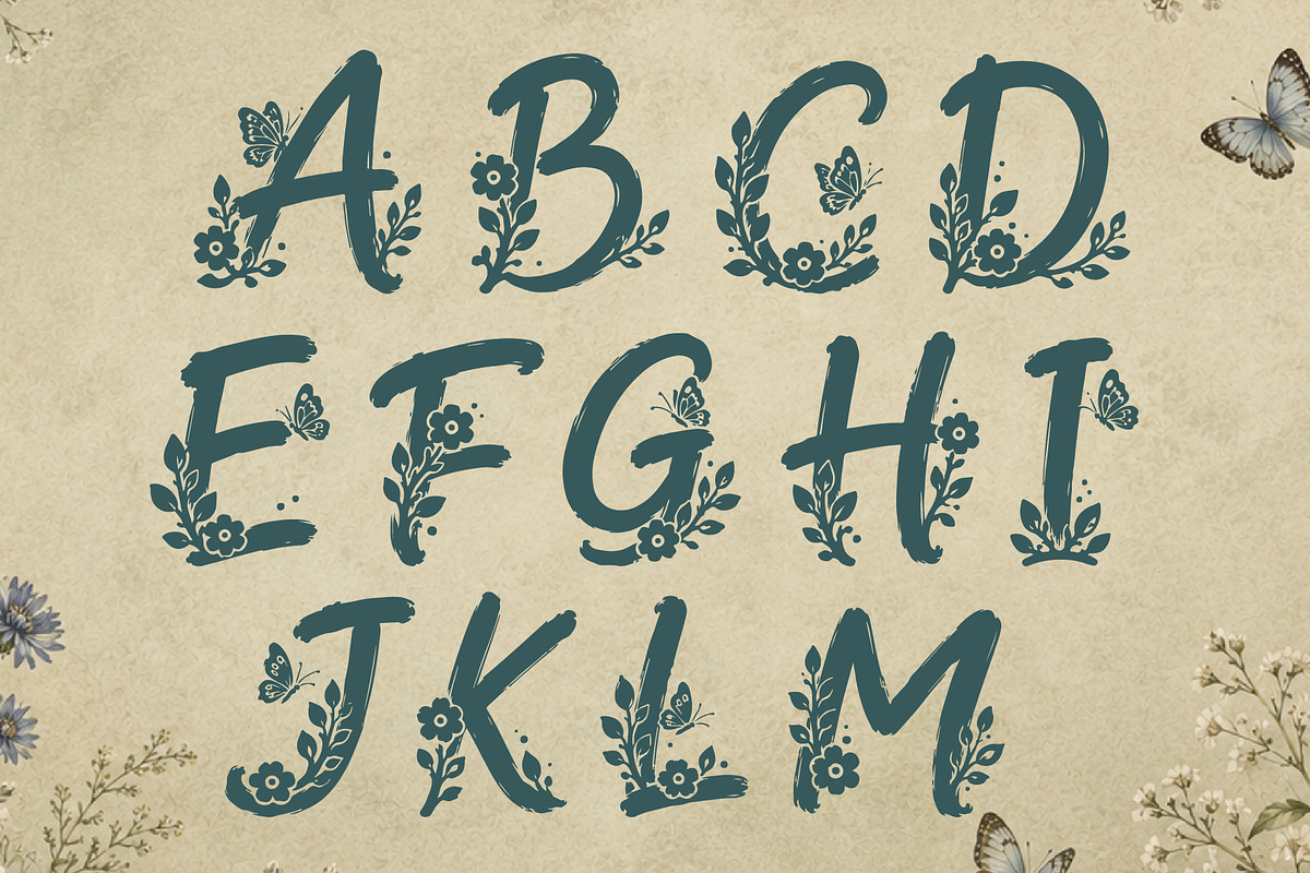 Aerisfly - Butterflies & Floral, a Script Font by HypeWorksCo (Photo 14 of 17)
