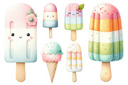 Whimsical Ice Cream Bundle, a Food Illustration by Whimsy Brush Studio (Thumbnail 7 of 9)