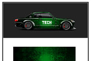 Futuristic Tech Car Wrap Design, a Technology Illustration by CarWrap design (Thumbnail 3 of 4)