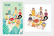 People on summer picnic poster, a Food Illustration by Good Studio (Thumbnail 2 of 4)