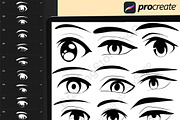 100 Procreate Eyes Male Stamps, a Brush Add-On by DrawingStoryShop (Thumbnail 3 of 5)
