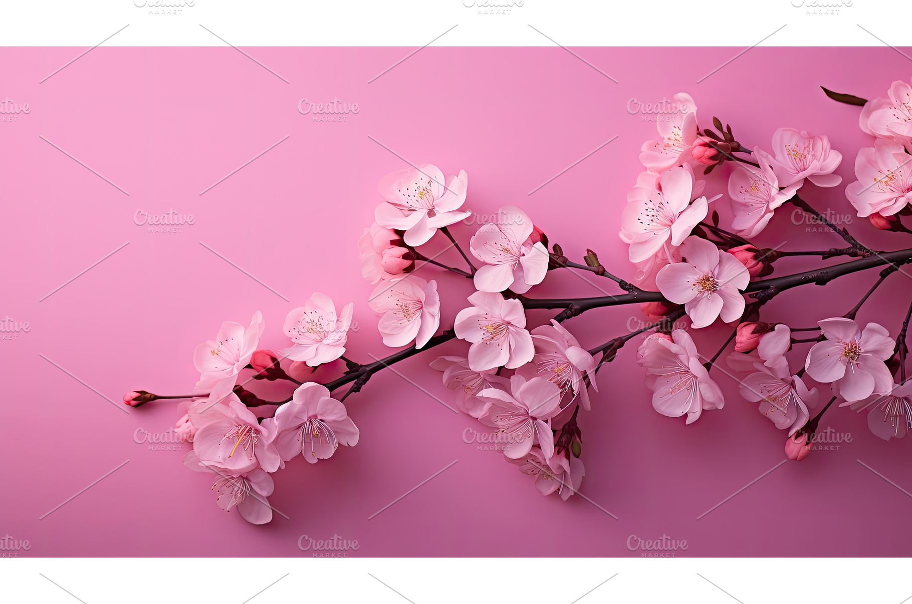 vibrant pink cherry background ai, a Background Photo by pikepicture