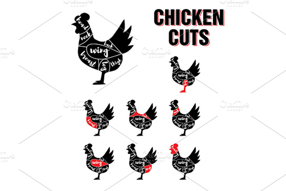 Steak Bar Vector Set, an Animal Illustration by Urazovsky Design (Photo 4 of 7)