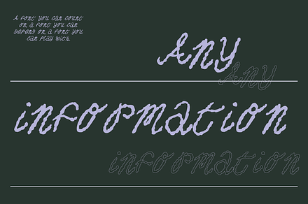 Any Information Display Font, a Font by Emma Make