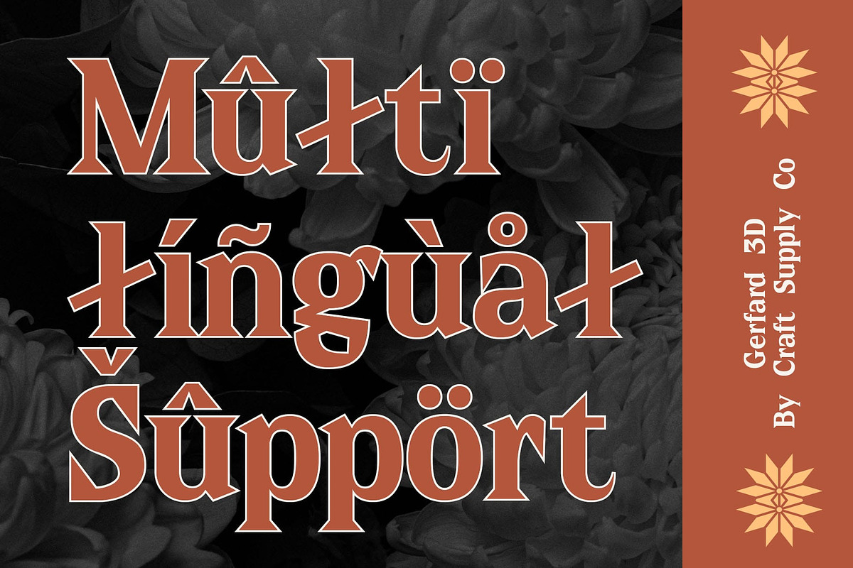 Gerfard 3D, a Serif Font by Craft Supply Co. (Photo 7 of 8)
