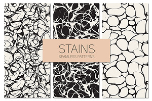 Stains. Seamless Patterns Set