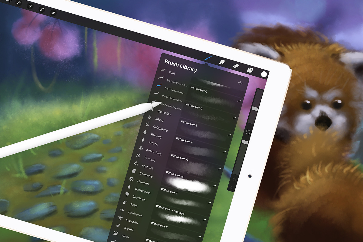 Japan: Procreate Brushes, a Brush Add-On by Leonard Posavec (Photo 5 of 8)