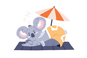 Cute funny koala animals set, an Animal Illustration by Good Studio (Thumbnail 5 of 8)