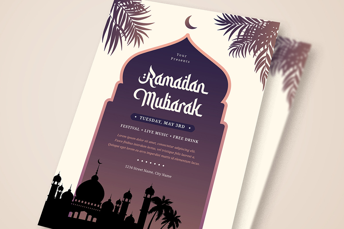 Eid Mubarak Flyer + Social Media, a Flyer Template by Esui Studio (Photo 4 of 5)