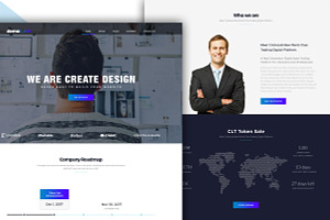 Bootstrap Style Grid Home Page PSD