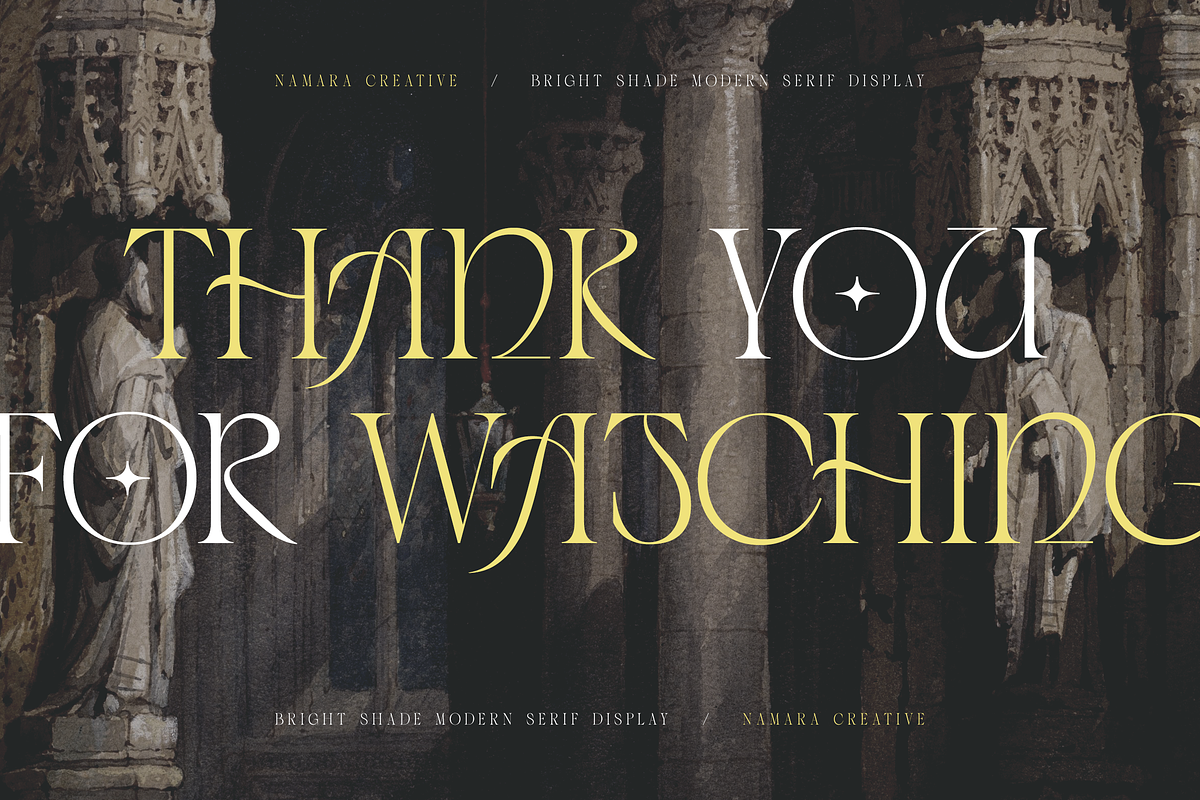 Bright Shade - Modern Serif Display, a Serif Font by Namara Creative Studio (Photo 11 of 12)