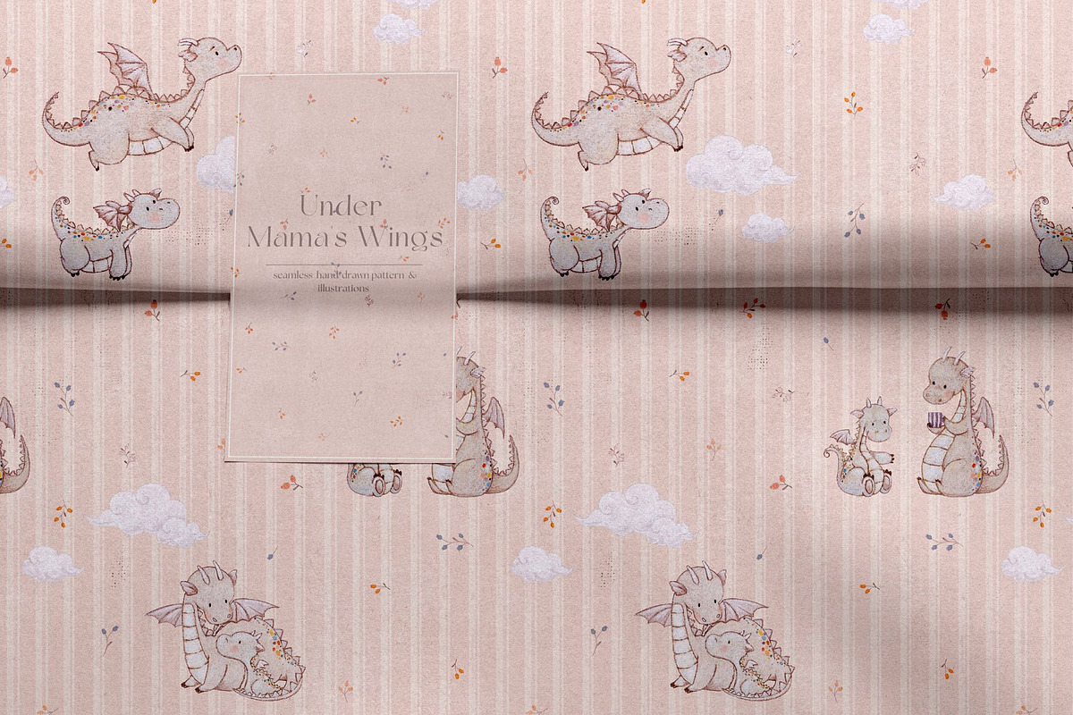 Under Mama's Wings Nursery Pattern, a Pattern Graphic by MouseGrey (Photo 2 of 13)