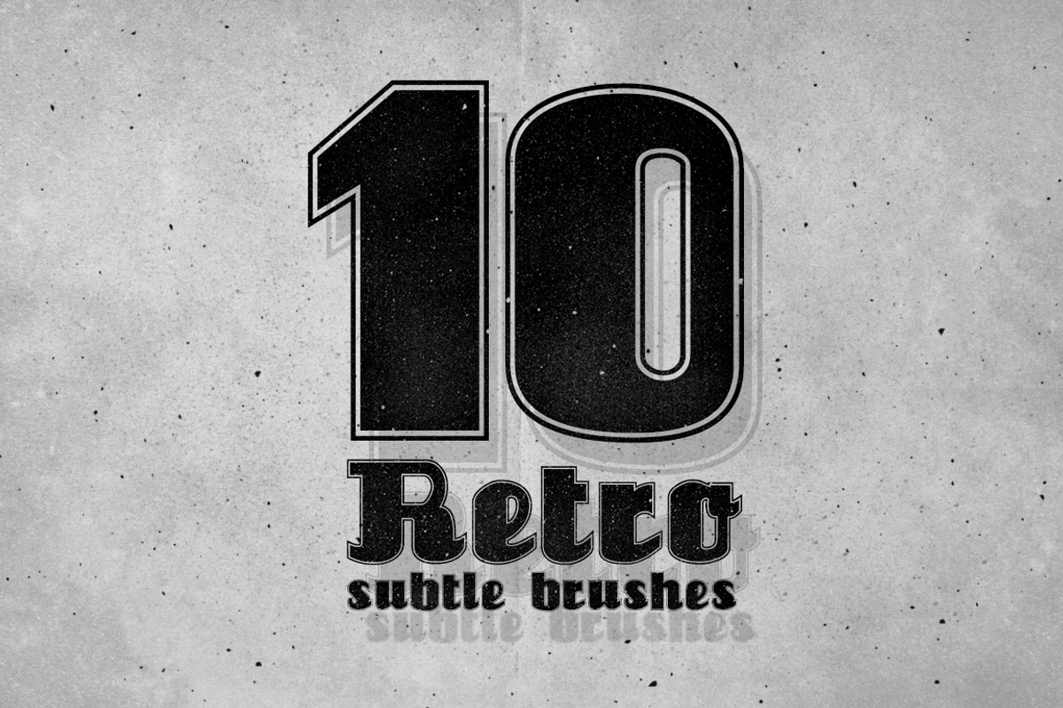 10 Photoshop Retro Subtle Brushes preview 6