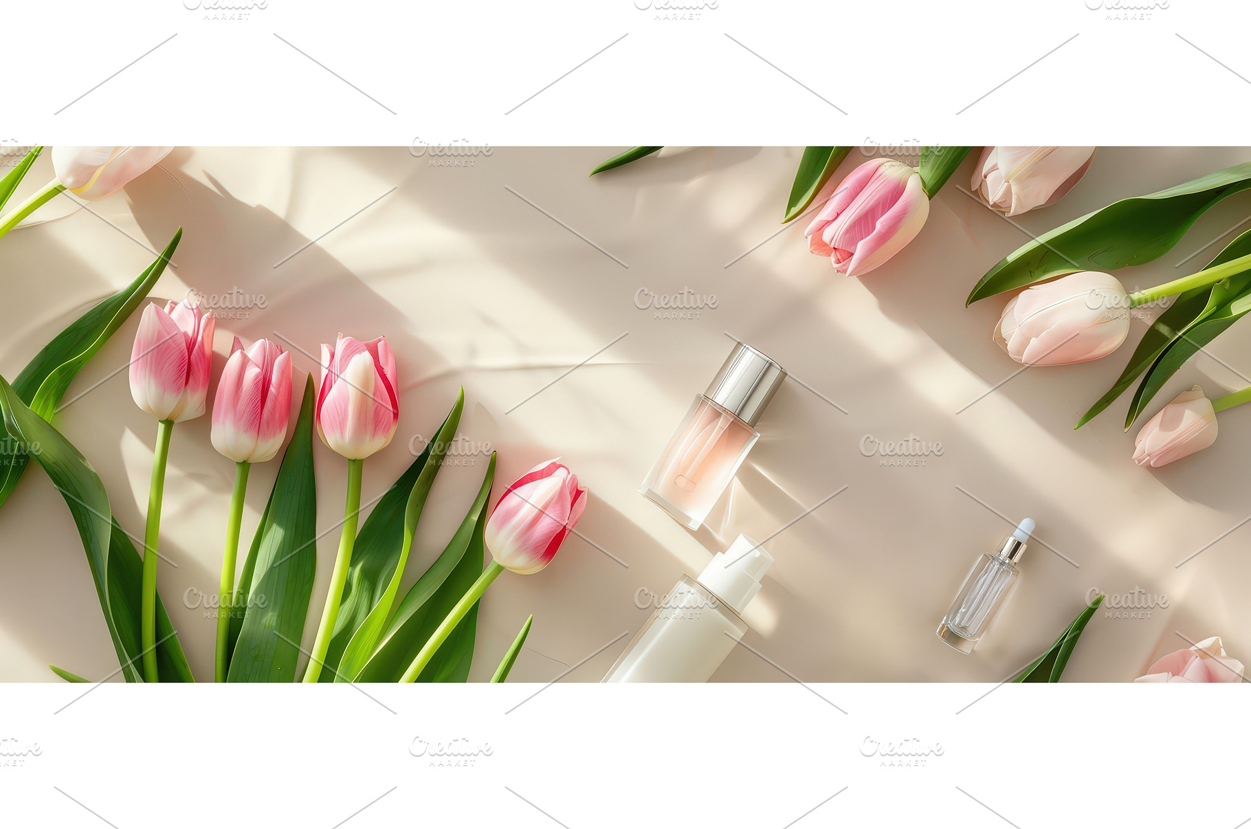 Cosmetic skincare products with, a Beauty & Fashion Photo by piter.goskov