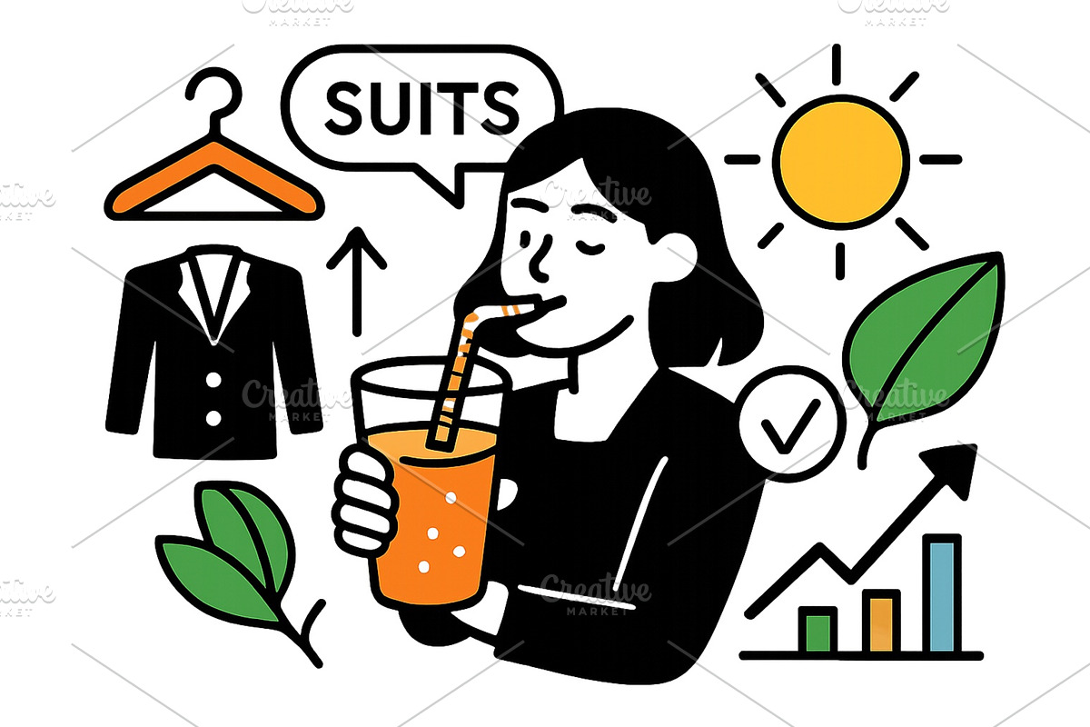 Vector illustration of a woman, a Food Illustration by ZinetroN